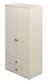 Szafa z 2 drzwiami + z 2 szufladami, bielona, drzwiczki i fronty szuflad bielone