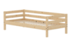 Łóżko niskie, tylna poręcz bezpieczeństwa, potrzebny materac 200cm x 90cm