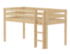 Łóżko średniowysokie z drabinką prostą, potrzebny materac 200cm x 90cm