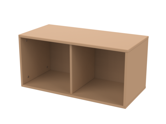 Moduł wiszący ROOMIE, MDF, latte, 72cm x34.5 cm x 34,5cm