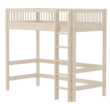 Łóżko wysokie CLASSIC z prostą drabinką