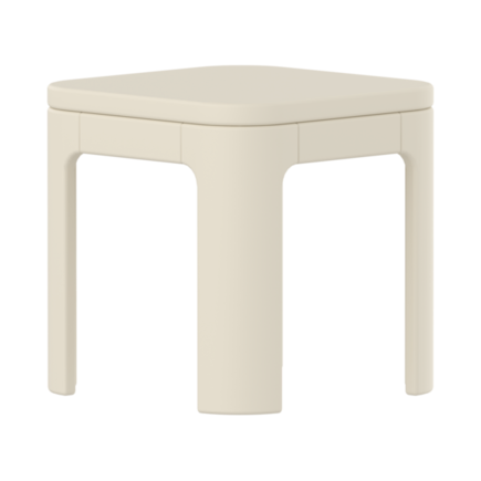 Taboret NOVA, kremowy, sklejka